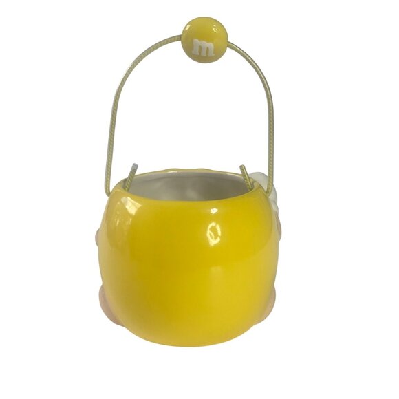 M&Ms Yellow Character Ceramic Candy Holder Basket Collectible By Galerie - Picture 2 of 7